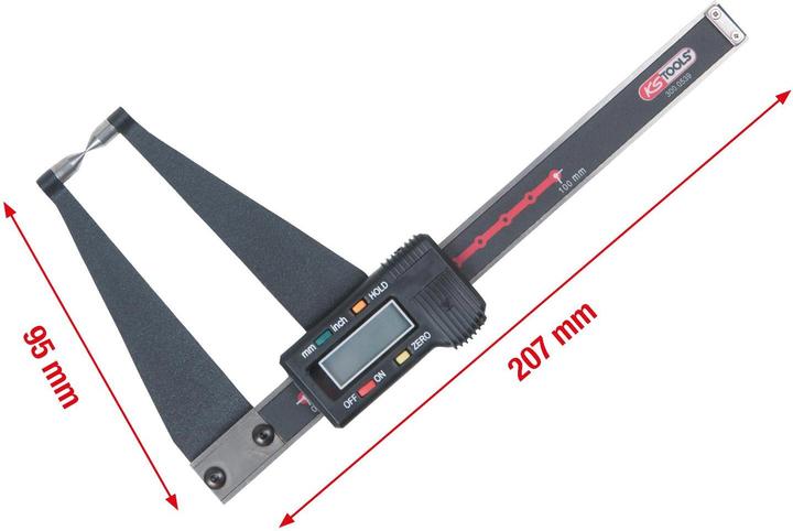 Image du produit KS Tools Jauge numérique de contrôle de disques de frein pour poids lourds, 0-100mm (20.70 cm)