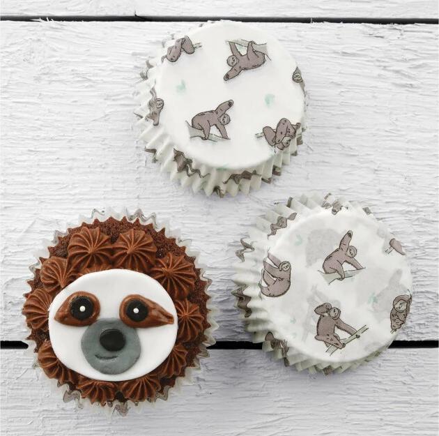 Produktbild Zenker Muffin Backform Faultier 50 Stück (5 cm)