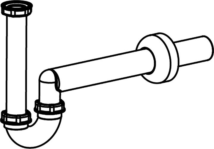 Laufen Siphon, DN40, aus Kunststoff, für Wand-Bidet, weiss, H8939480000001 (Siphon-Montagematerial)