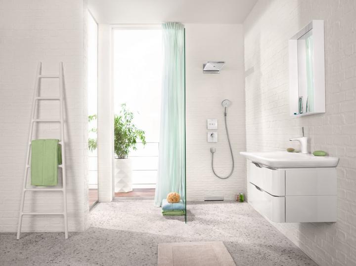 Actual product image hansgrohe Rainmaker Select 580 3jet overhead shower : Colour - Black/Chrome (3 Beam types, 20 l/min)