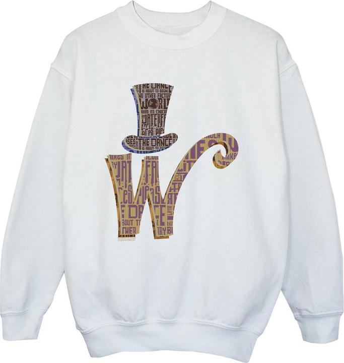 Actual product image Willy Wonka & the Chocolate Factory Boys W Logo Hat Sweatshirt (116)