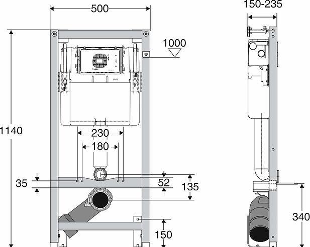 Actual product image Ifö Sign wc-module 112 - 2/4 litre gen II