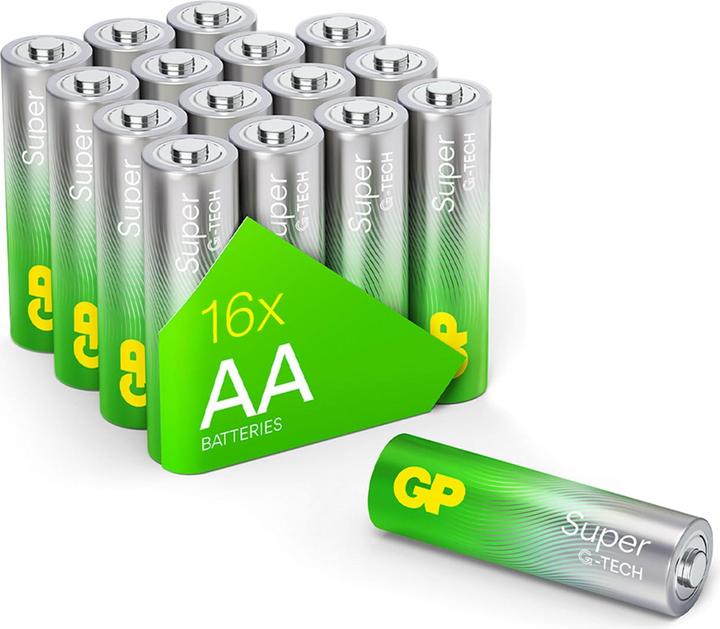 Produktbild GP Batteries 1x16 GP Super Alkaline 1,5V AA Mignon LR06 Neu 03015AETA-S16 (16 Stk., AA)