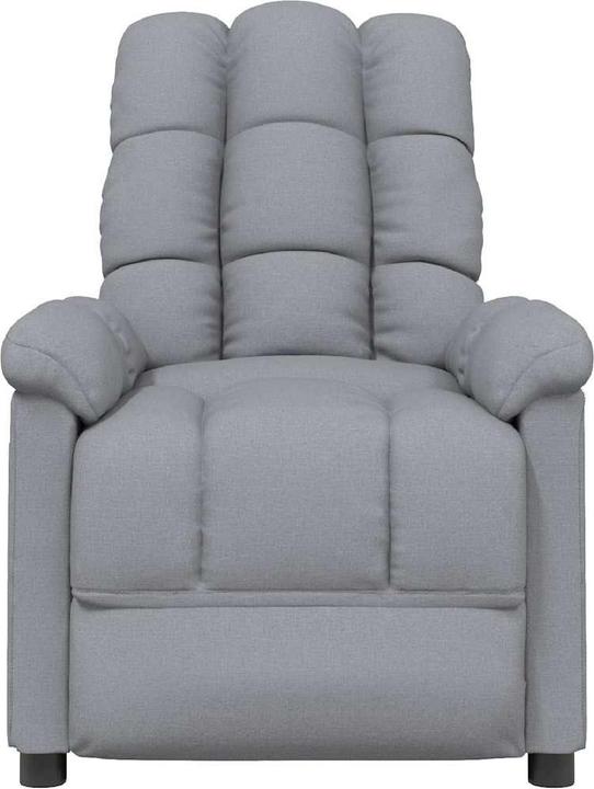 Produktbild VidaXL Massagesessel Fernsehsessel Relaxsessel Sessel Liegesessel Hellgrau Stoff