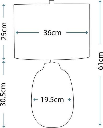 Image du produit Elstead Lighting Chelsfield lampe de table E27 vert pâle et blanc blanc, Made in UK (E27)