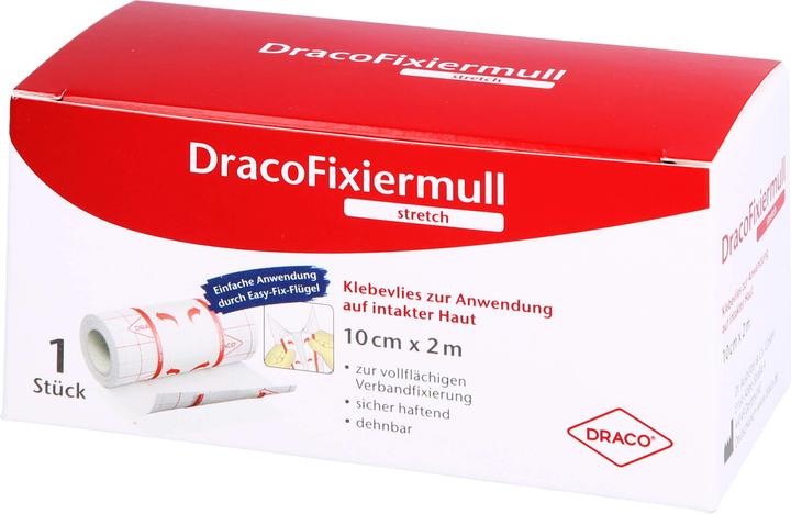 Produktbild Dracco DracoFixiermull stretch hypoallergenes Klebevlies 10 cm x 2 m, 1 St. Pflaster (1 x)
