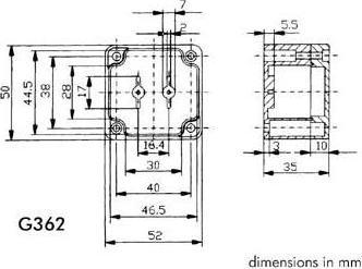 Produktbild Velleman ABS-GEHÄUSE - WASSERDICHT - DUNKELGRAU - 52 x 50 x 35 mm (Gehäuse)