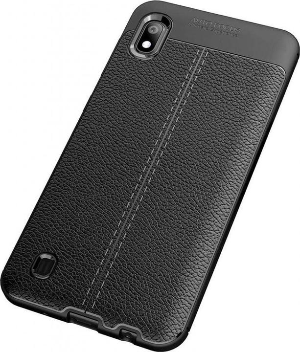 Actual product image Screenguard Samsung Galaxy A10 Case Leather Design TPU Cover (Samsung Galaxy A10)