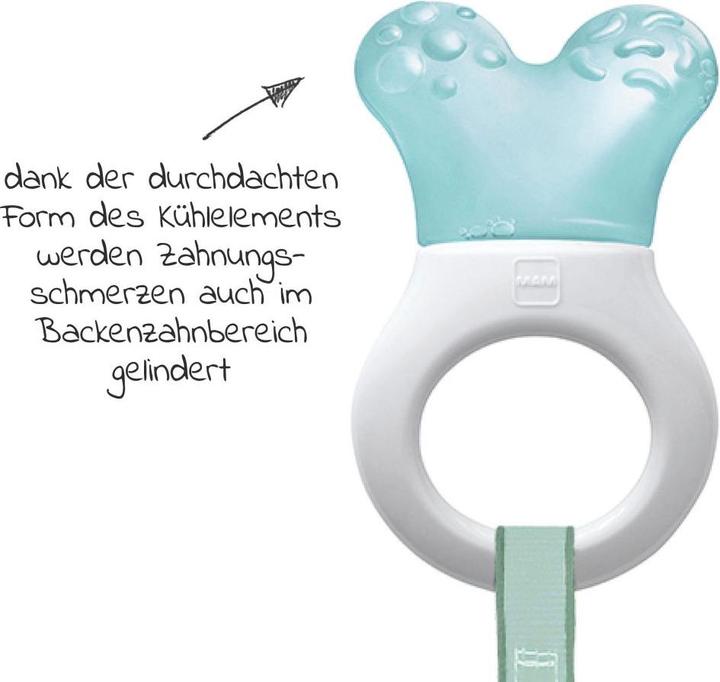 Actual product image MAM Kühlbeissring Mini Cooler & Clip boy 2+ M, mit Clip 1 Stk in türkis