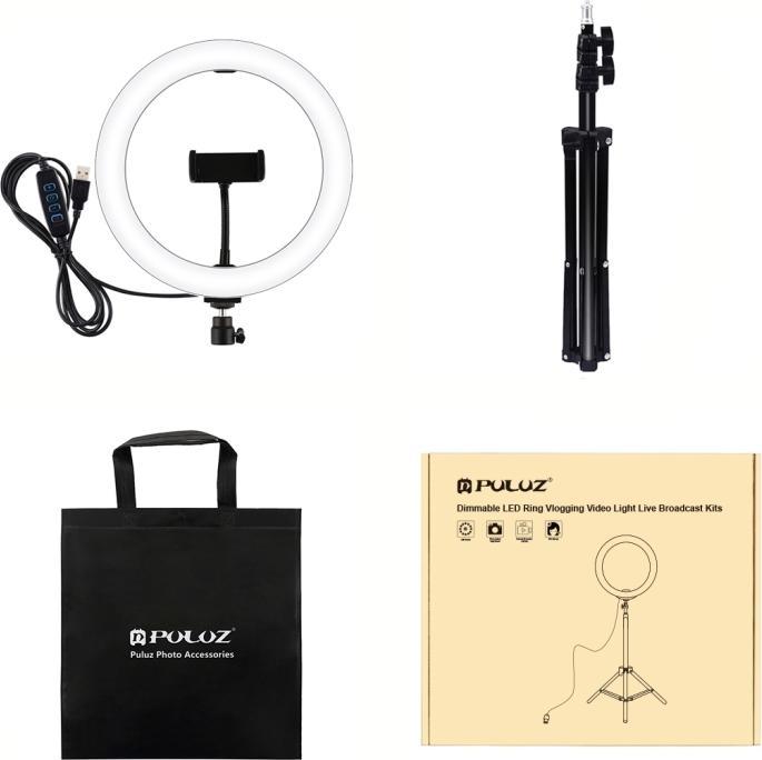 Actual product image Puluz PKT3035 Selfie Video Light 26cm (Ring light)