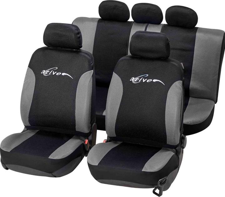 Cartrend Sitzbezug-Set Active sw/anth 13tlg
