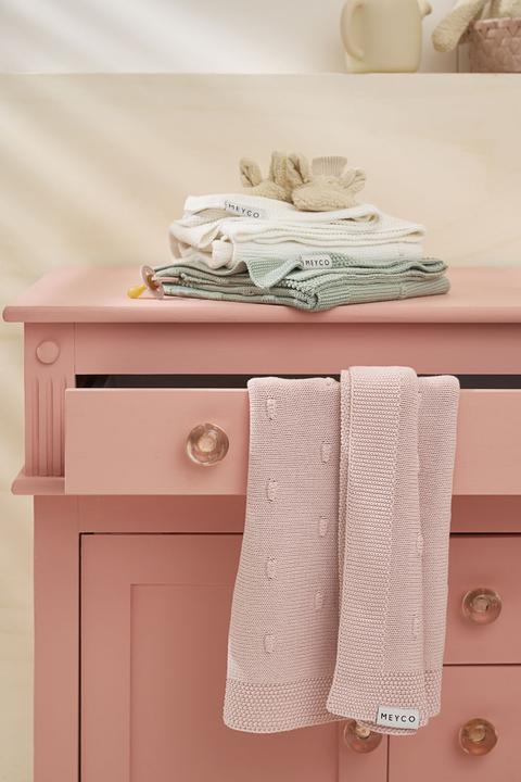Produktbild Meyco Babydecke gross Knots - offwhite - 100x150cm
