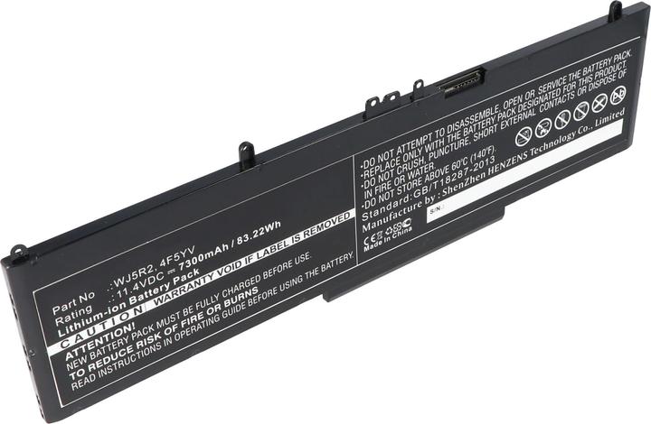 Actual product image AccuCell Battery suitable for Dell Precision 3510, 3510 Workstation, WJ5R2, 4F5YV, 11.4V 7300mAh (7300 mAh)