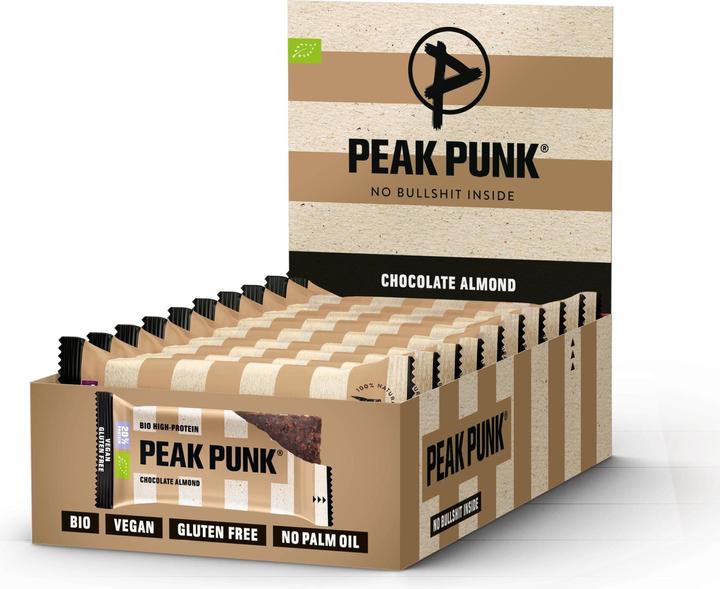 Actual product image Peak Punk Organic High-Protein Bar - Chocolate Almond 55g (Almond, 1 pcs., 660 g)