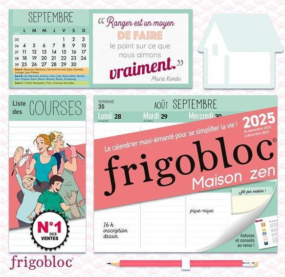 Immagine prodotto Frigobloc maison zen 2025 : da settembre 2024 a dicembre 2025 (Copertina rigida, Francese)