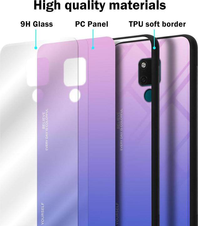 Actual product image Cadorabo TPU 2 colors glass cover (Mate 20)