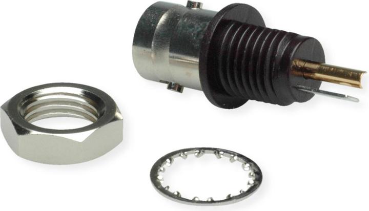 Produktbild Telegärtner BNC-Einbaubuchse, isoliert 50 Ohm, mit Isolierflansch schwarz, Z01
