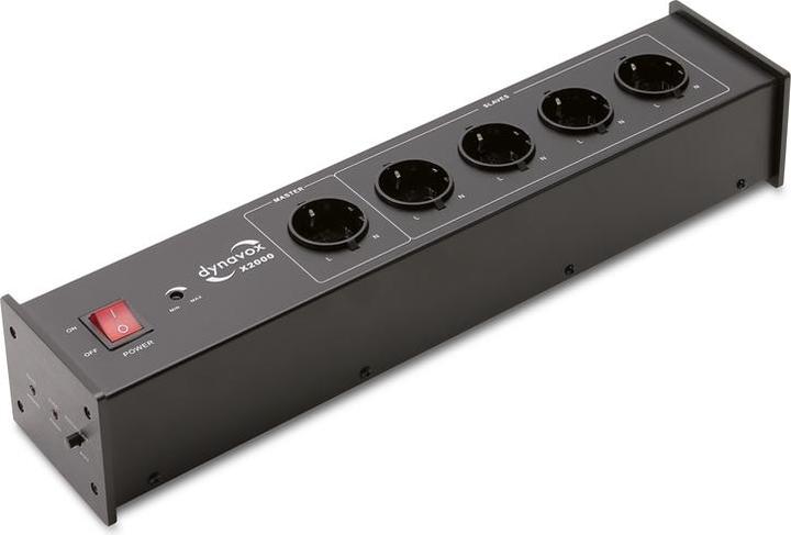 Actual product image Dynavox HiFi socket strip X2000 black with MasterSlave function (Screen protective film)