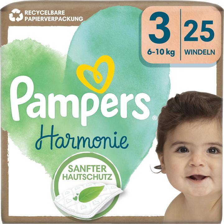 Produktbild Pampers Harmonie (Gr. 3, Tragepack, 25 Stück)