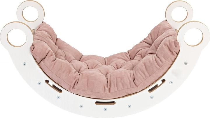 Image du produit Activity Board Medium Dream Rocker Weisses Holz & Leiter mit rosa Kissen