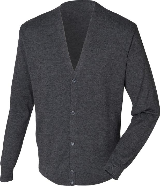 Image du produit Henbury Cardigan en maille fine avec encolure en V (S, M, L, XL, XXL, 3XL, 4XL)