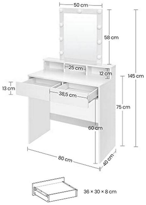Immagine prodotto Vasagle Princess (80 x 40 x 145 cm)