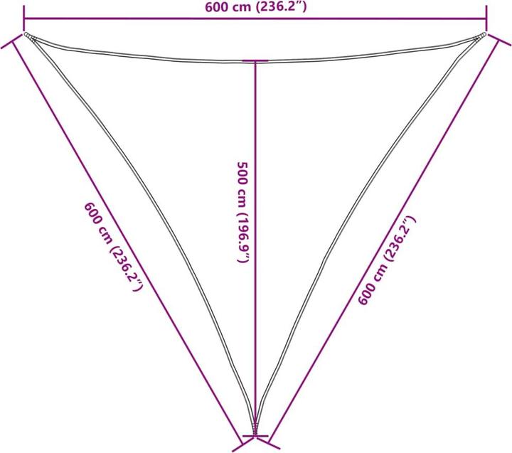 Produktbild VidaXL Sonnensegel (600 x 600 x 600 cm)
