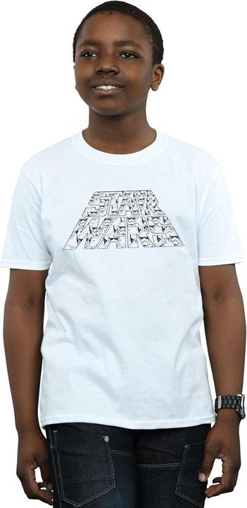 Actual product image Star Wars Boys The Rise Of Skywalker Trooper Filled Logo T-Shirt (140, 146)