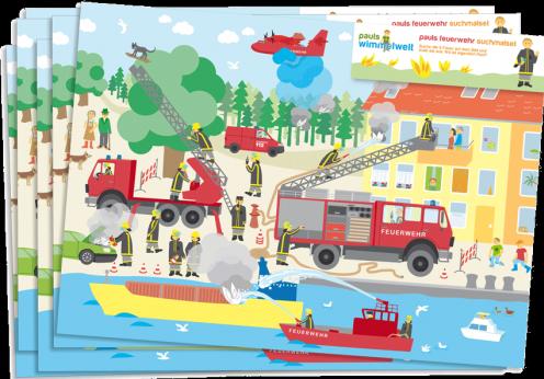 Image du produit DH-Konzept Set de décoration de fête Pompiers pour 6 enfants 51 pièces