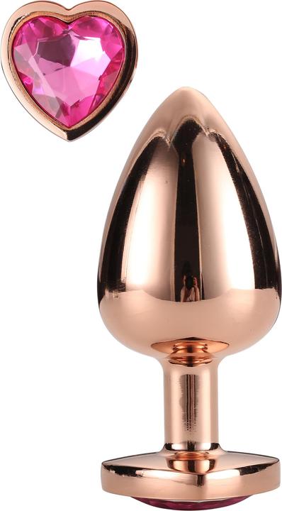 Actual product image Dream Toys Gleaming Love Rose Gold Plug Medium