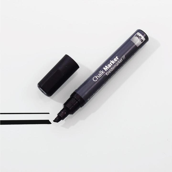 Produktbild Sigel Kreidemarker 1-5 mm schwarz (Schwarz, 1 mm, 1 x)