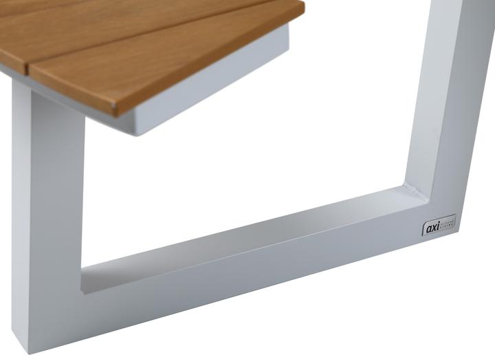 Produktbild Axi Taco Picknicktisch mit 2 Bänken Rund - Weiss/Teak-Look