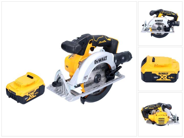 Immagine prodotto DeWalt Sega circolare a batteria DCS 565 N 18 V 165 mm brushless + 1x batteria 5.0 Ah - senza