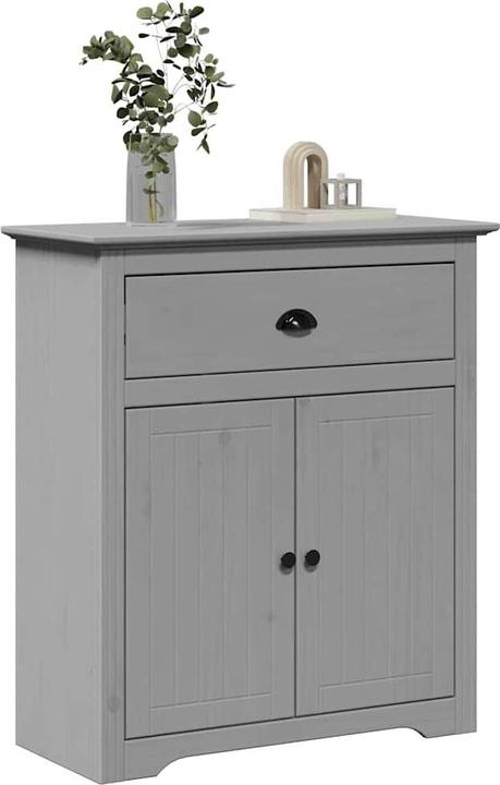 Image du produit VidaXL Armoire d'entrée BODO Gris 80x35x90 cm Meuble d'entrée Armoire de salon (80 x 35 x 90 cm)