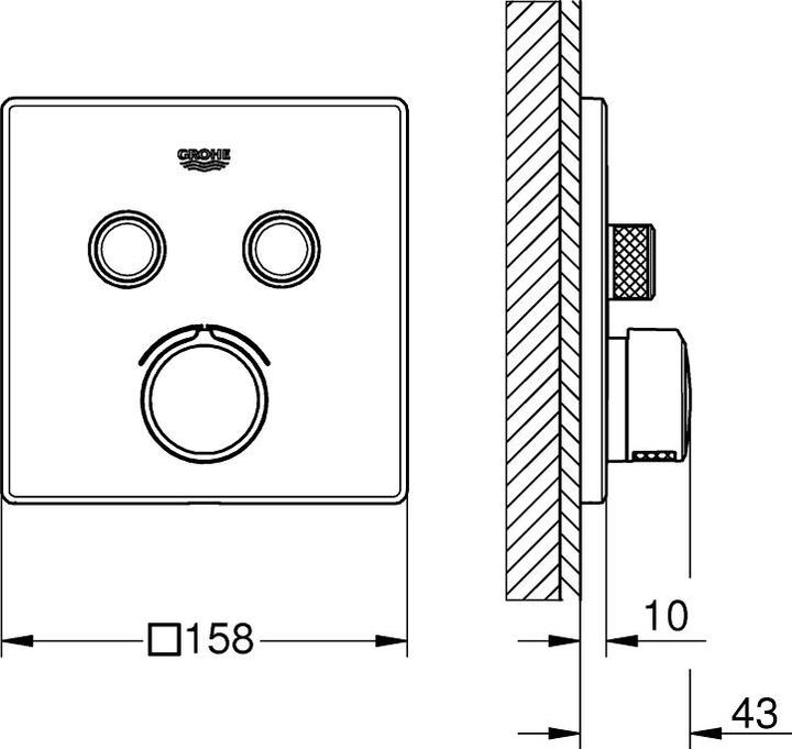 Immagine prodotto Grohe Miscelatore UP SMARTCONTROL m 2 ASV chr