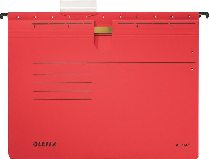 Leitz ALPHA Hängehefter, A4, kaufmännische Heftung, rot (A4, 1 x)