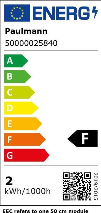 Etichetta energetica Paulmann Pro Strip Silver P25 (Bianco neutro, 500 cm, Interno)