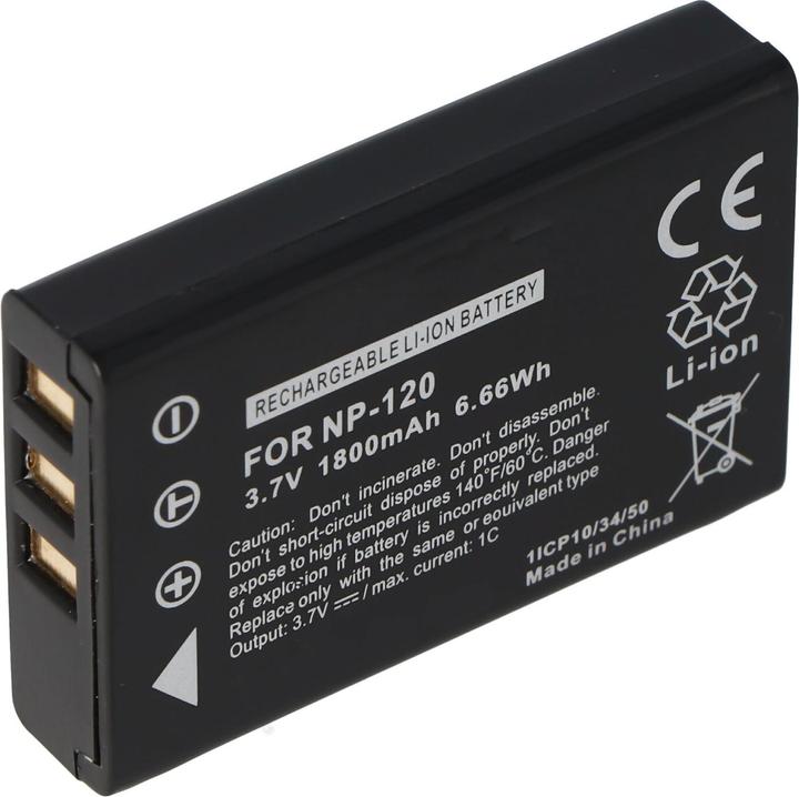 Actual product image AccuCell Battery NP-120, BP-1500S, D-LI7, DB-43 (Rechargeable battery)