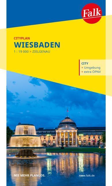 Actual product image Falk City map Wiesbaden 1:19,000