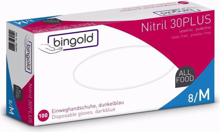 Produktbild Einweghandschuh Nitril 30Plus L, Dunkelblau (L)