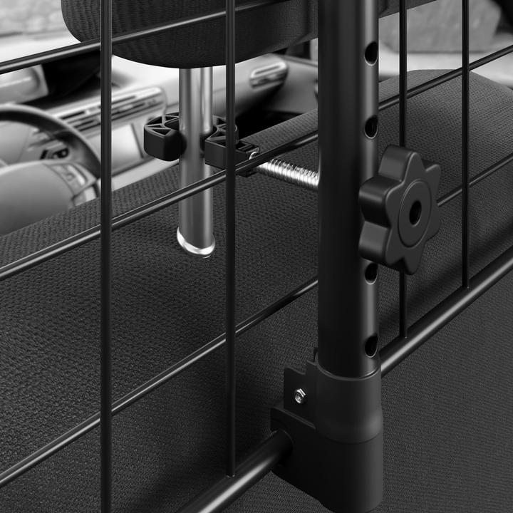 Image du produit tectake Grille de protection pour chien Balu, réglable en largeur, 2 ceintures de sécurité (Chien, Réflecteurs)