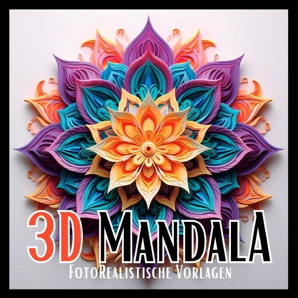 Actual product image 3D Mandala Malbuch 'Black & White'