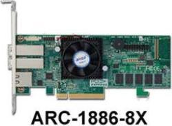 Actual product image Areca Raid Controller ARC-1886-8X 8-Port Tri Mode PCIe 4.0 x8 2x SFF 8644 (external) LP
