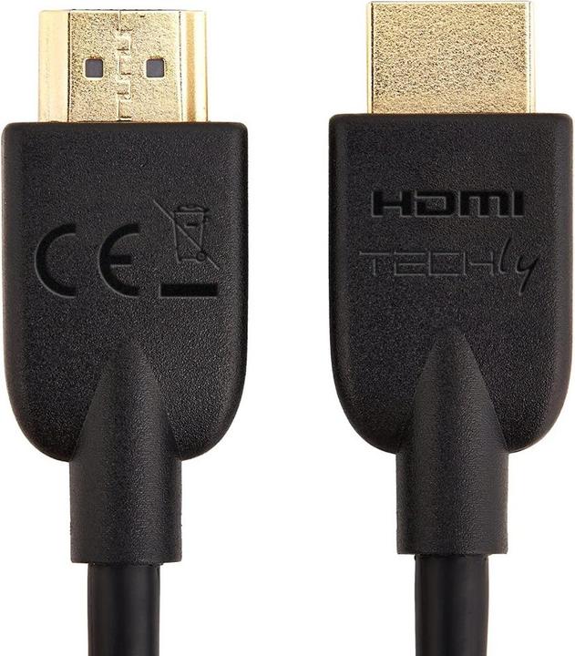 Produktbild Techly HDMI 4K 60Hz High Speed Anschlusskabel mit Ethernet schwarz 0.5m (0.50 m, HDMI)