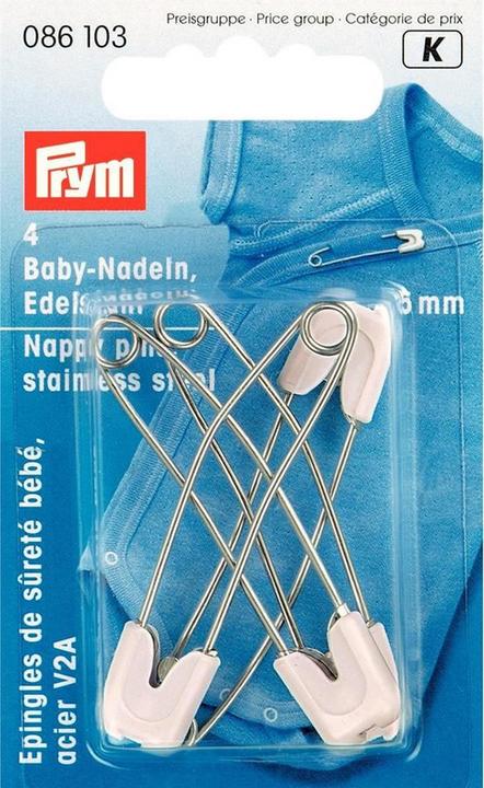 Produktbild Prym Baby-Sicherheitsnadel, weiss 55 mm, Karton 1'000 Stk.