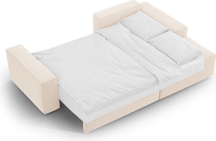 Image du produit Micadoni Canapé D'Angle Droit Velours Convertible Avec Coffre De Rangement, "Jodie", 3 Places, 246x151x86 Fab (Canapé d'angle)