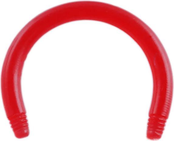 Star Piercing Micro Circular Barbell-Stab rot (Acryl, ohne Messing)