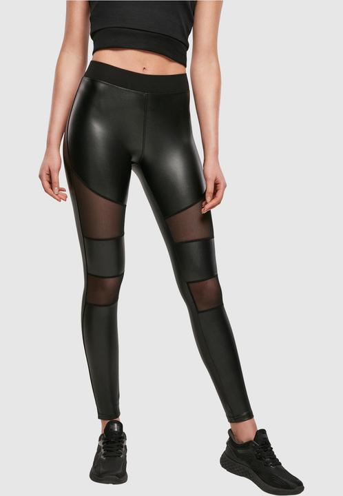 Produktbild Urban Classics Ladies Tech Mesh Faux Leather Leggings (4XL)