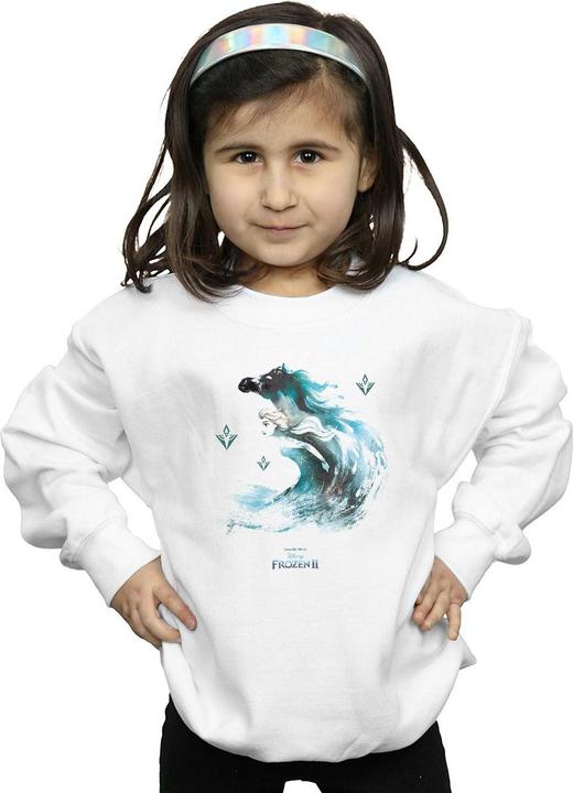 Actual product image Disney Girls Frozen 2 Elsa With Nokk The Water Spirit Sweatshirt (152, 158)