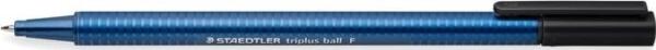 Actual product image Staedtler triplus ball 437 Triangular biros, single product, black, line width F (Black, 1 x)